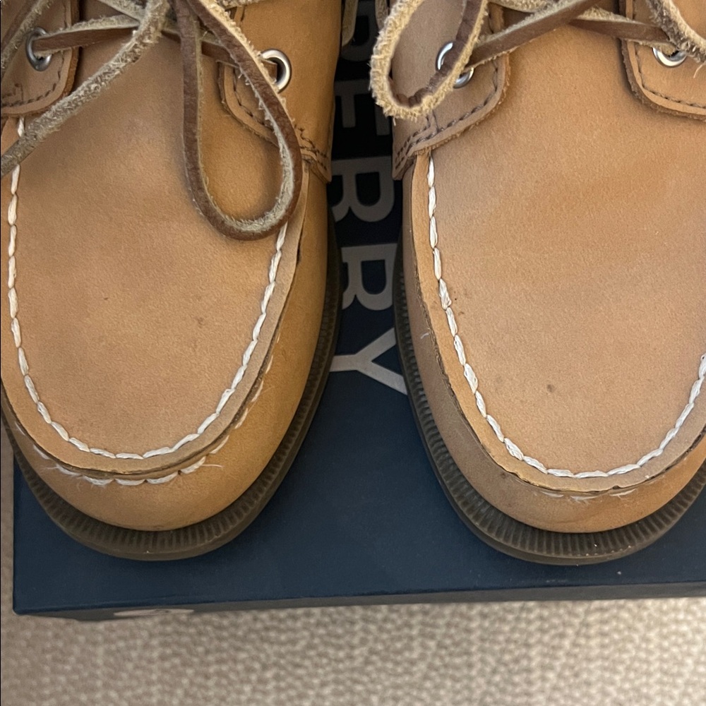 Sperry Kids Tan Boat Shoes - Picture 4 of 9